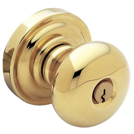 Solid Brass Door Knob Set — Keyed